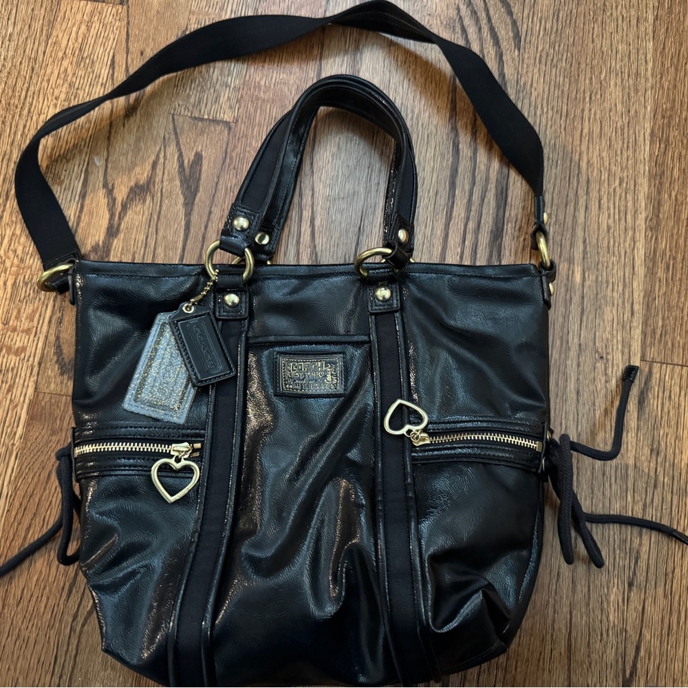 Coach leather “Poppy” shoulder bag satchel